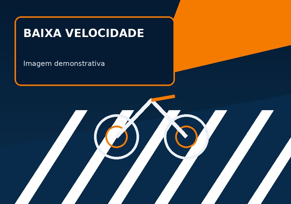 Exercício de controle de motocicleta em baixa velocidade